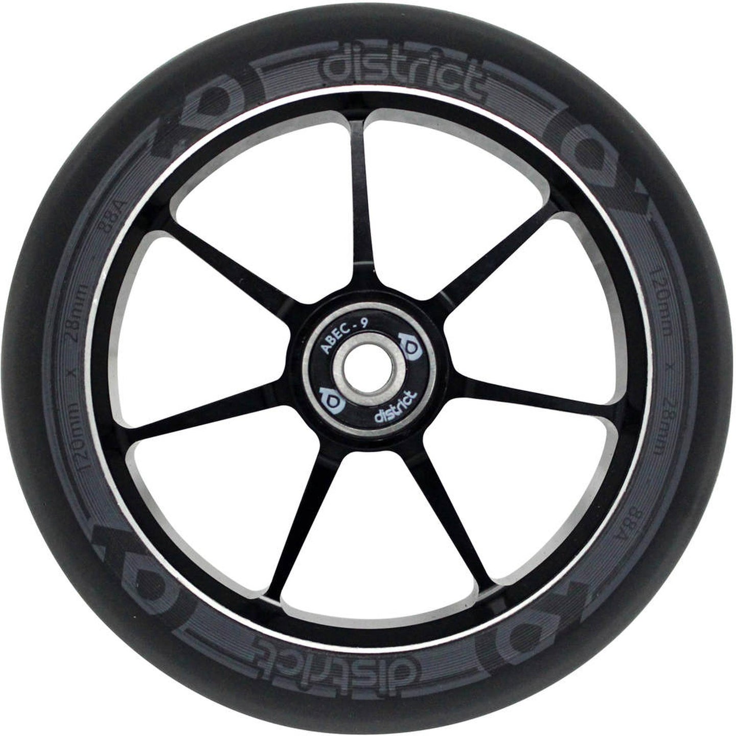 District Dual Width Core Kickbike Hjul - Svart/Grå-ScootWorld.se