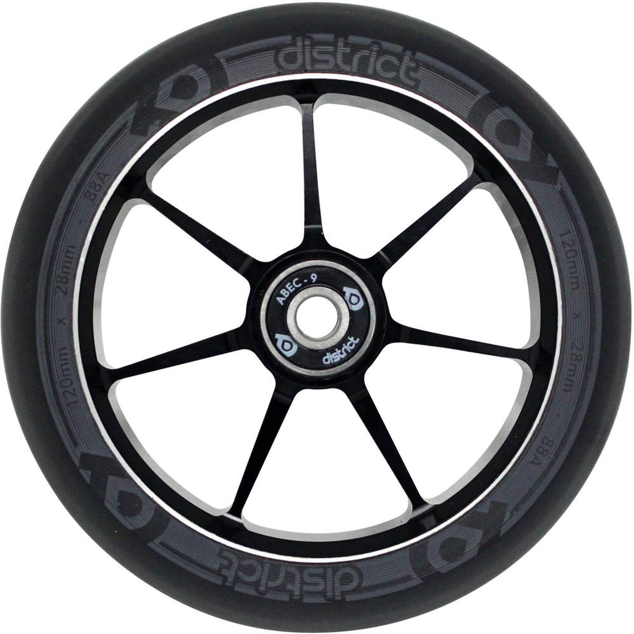 District Dual Width Core Kickbike Hjul - Svart/Grå-ScootWorld.se