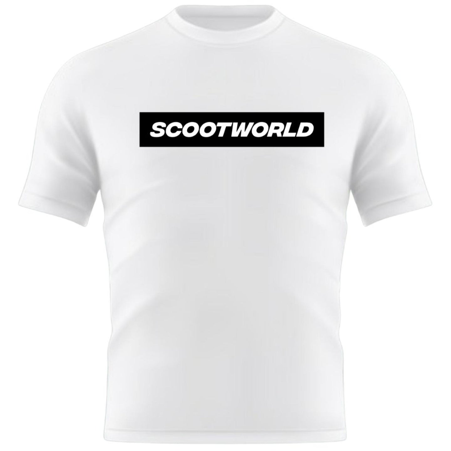 ScootWorld Box Logo Tshirt - Vit/Svart-ScootWorld.se