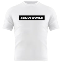 ScootWorld Box Logo Tshirt - Vit/Svart-ScootWorld.se