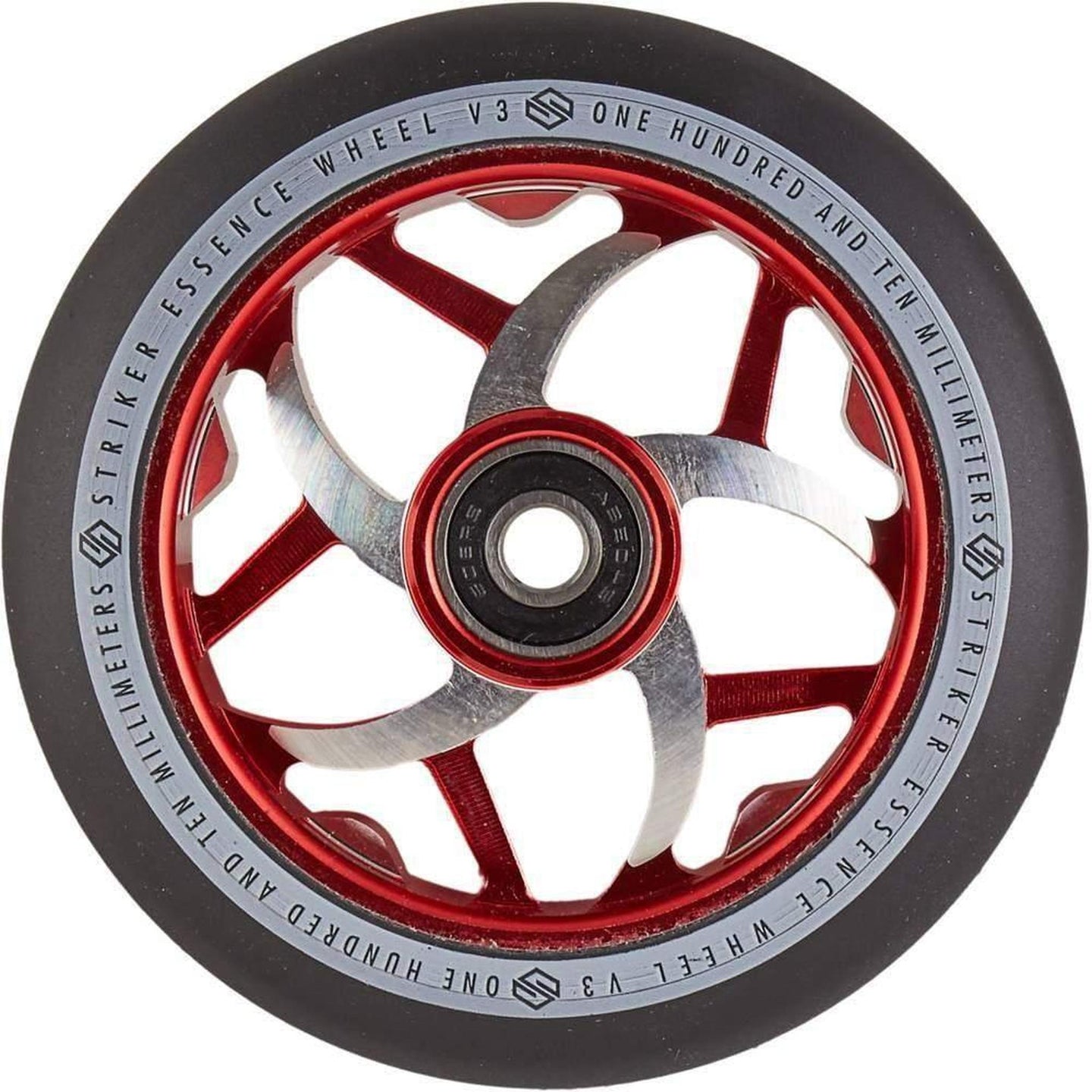 Striker Essence V3 Svart 110mm Sparkcykel Hjul - Röd-ScootWorld.se