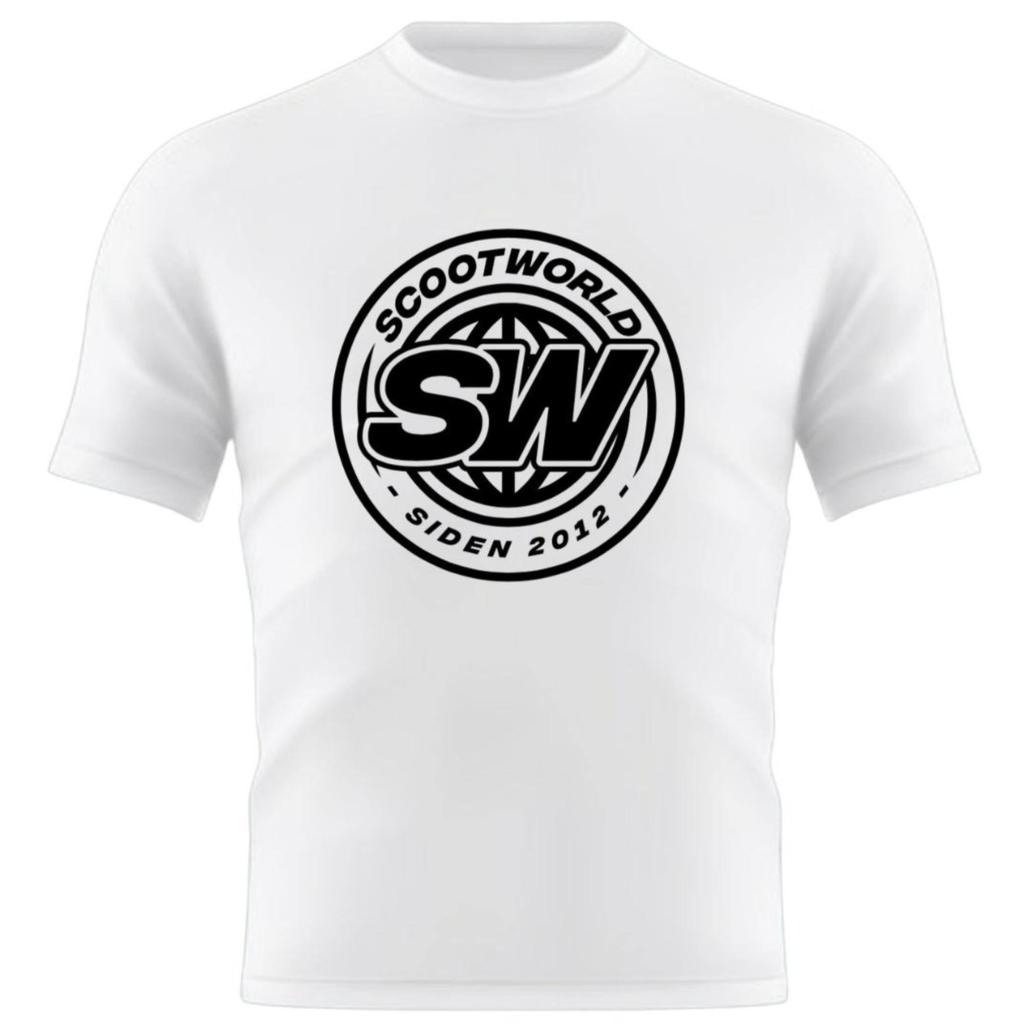 ScootWorld Batch Logo Tshirt - Vit-ScootWorld.se