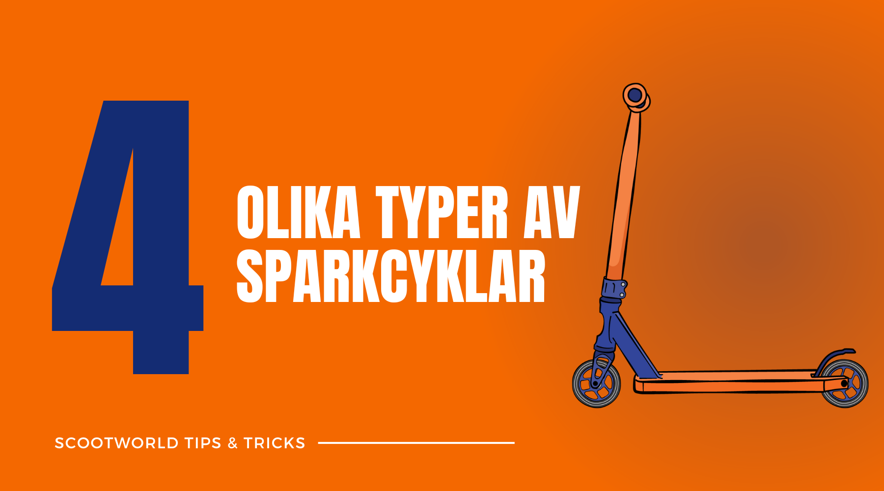 4 olika typer av sparkcyklar