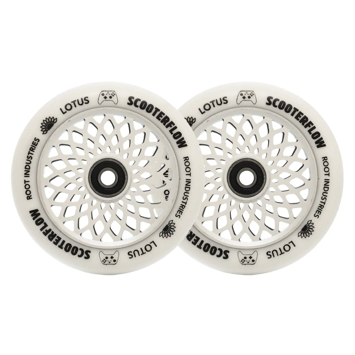 Root ScooterFlow Trick sparkcykel Hjul 110mm 2-pack - Vit-ScootWorld.se