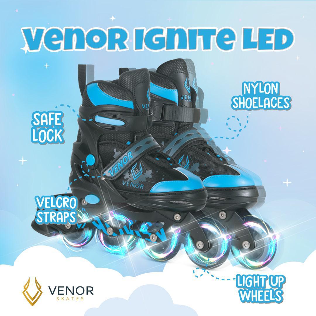 VENOR Ignite LED Inliners - Black/Blue