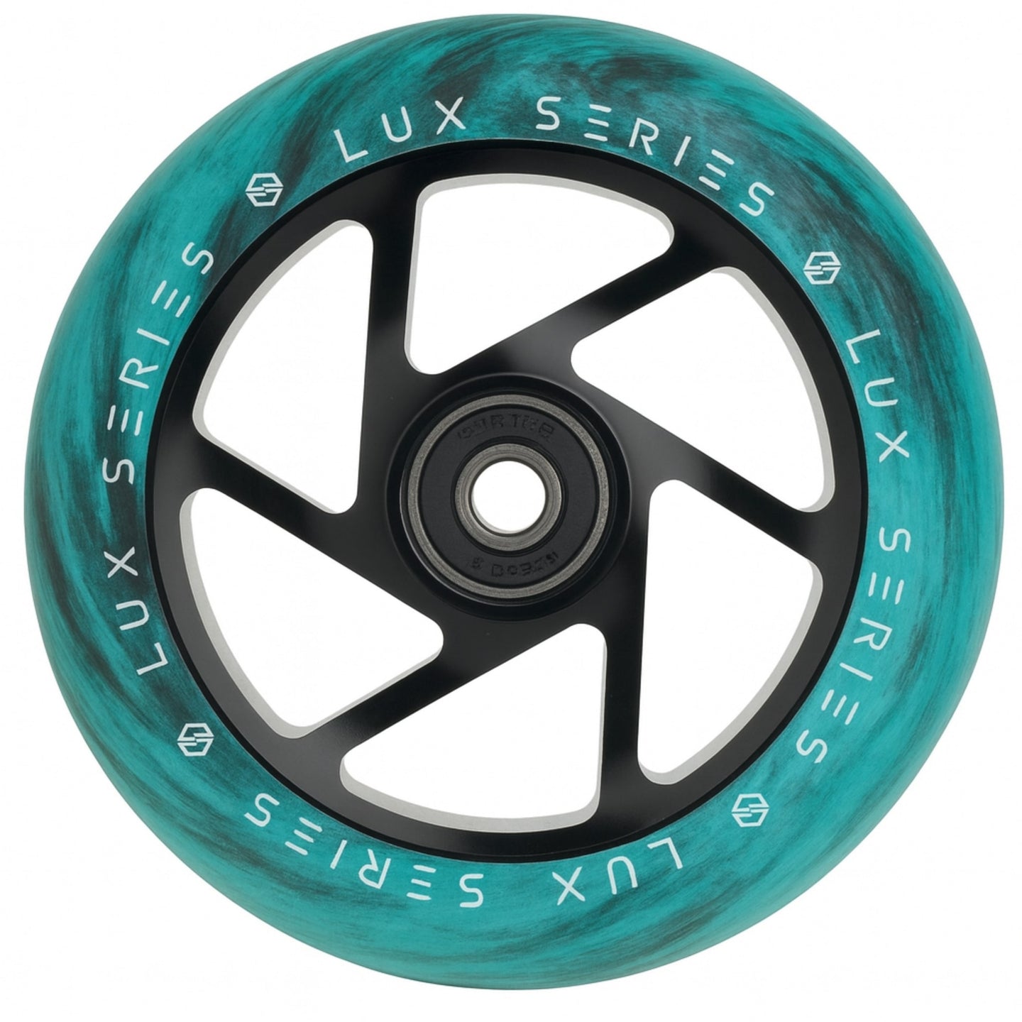 Striker Lux Spoked 110mm Sparkcykel Hjul - Svart/Turkos-ScootWorld.se