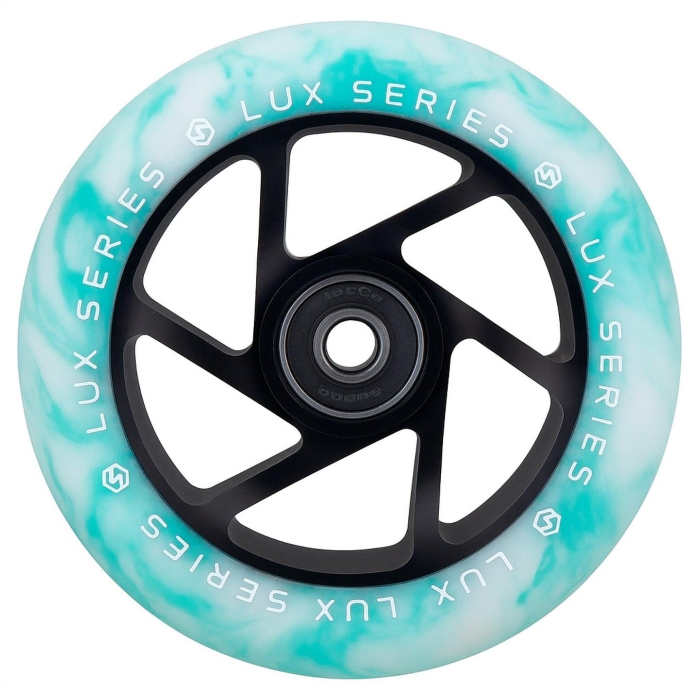 Striker Lux Spoked 110mm Sparkcykel Hjul - Vit/Turkos-ScootWorld.se