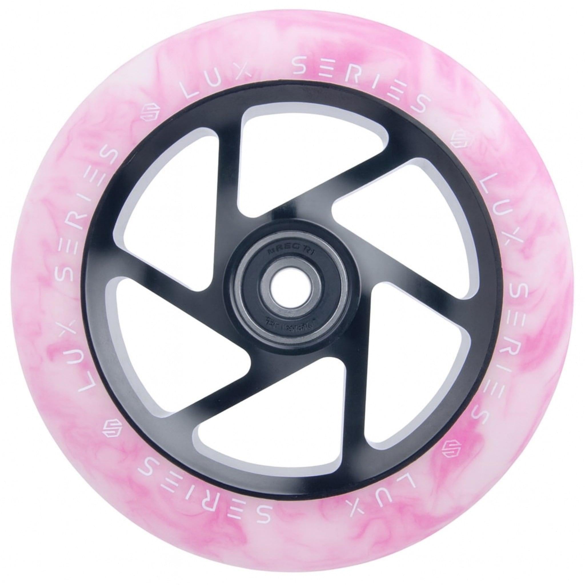 Striker Lux Spoked 110mm Sparkcykel Hjul - Vit/Pink-ScootWorld.se