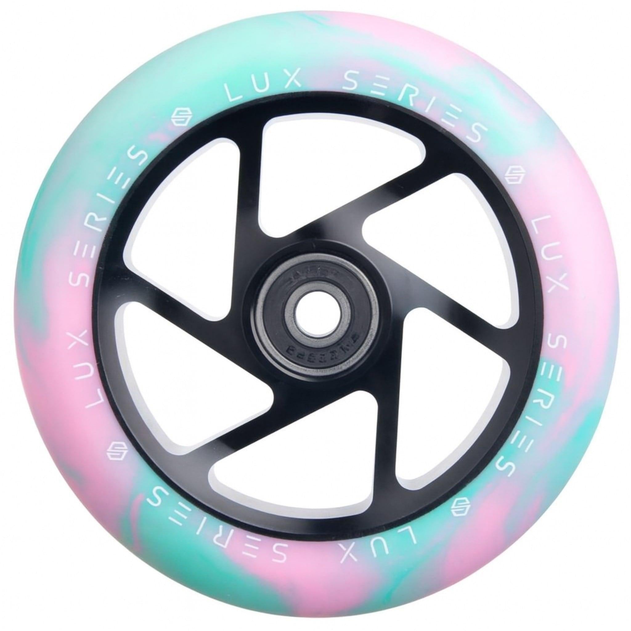 Striker Lux Spoked 110mm Sparkcykel Hjul - Pink/Turkos-ScootWorld.se