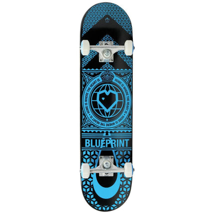 Blueprint Home Heart Complete Skateboard - Black/Blue-Blueprint-ScootWorld.se