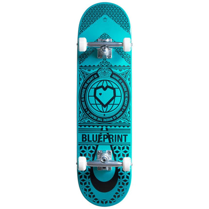 Blueprint Home Heart Complete Skateboard - Black/Teal-Blueprint-ScootWorld.se