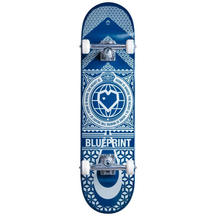Blueprint Home Heart Complete Skateboard - Blue/White