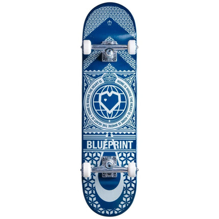 Blueprint Home Heart Complete Skateboard - Blue/White