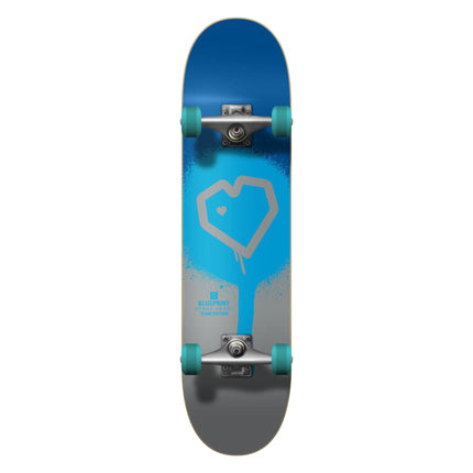 Blueprint Spray Heart V2 Komplet Skateboard - Blue/Silver/Teal-Blueprint-ScootWorld.se