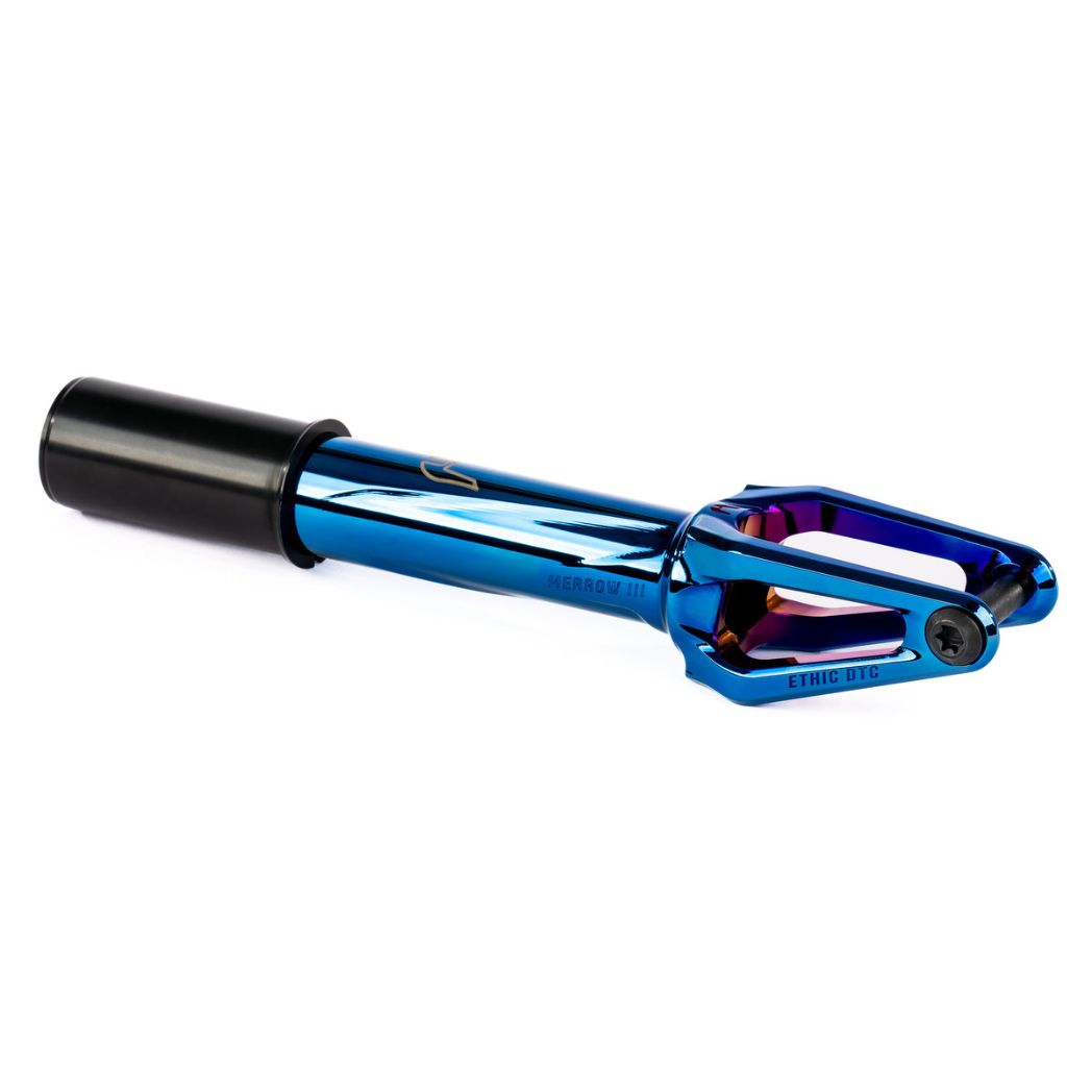 Ethic Merrow HIC V3 Sparkcykel Framgaffel - Blue Chrome-ScootWorld.se