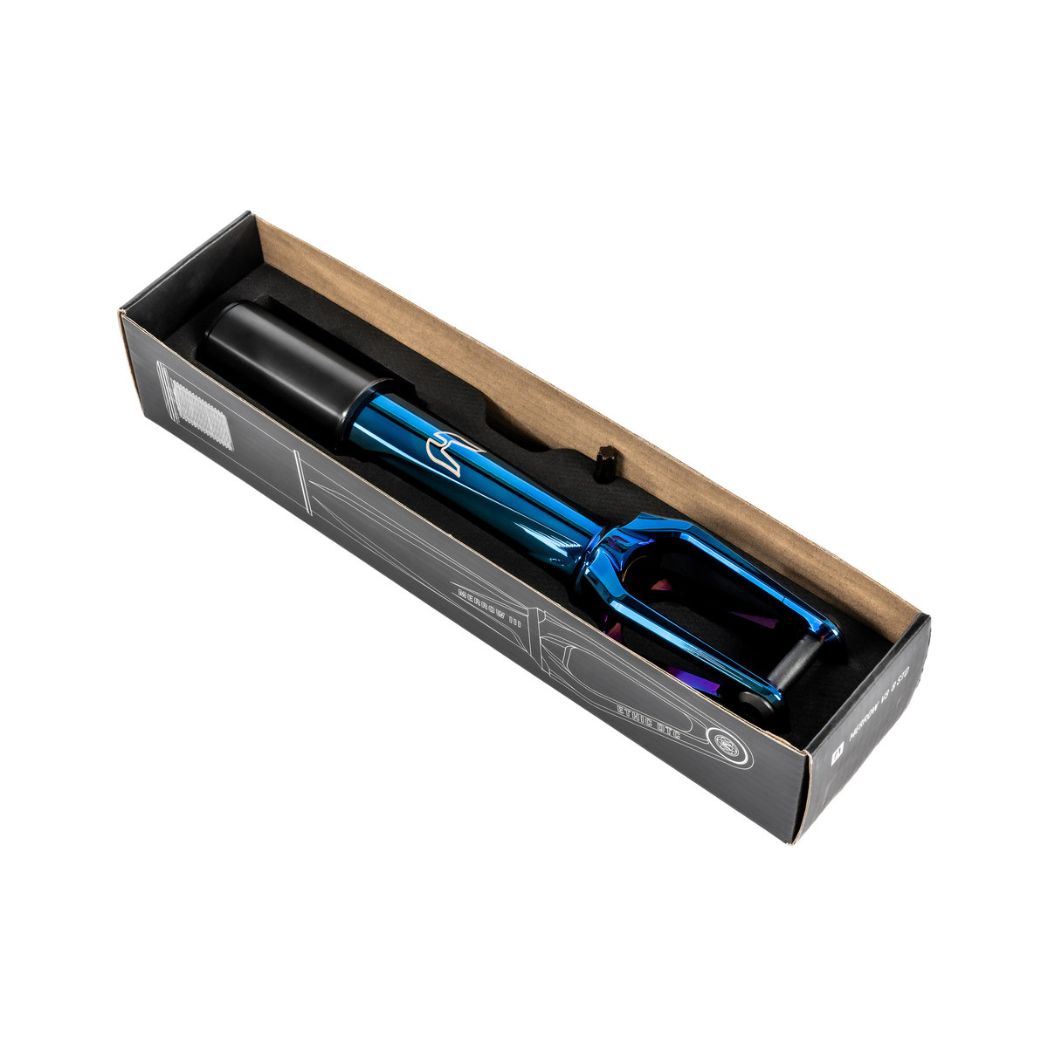Ethic Merrow HIC V3 Sparkcykel Framgaffel - Blue Chrome-ScootWorld.se