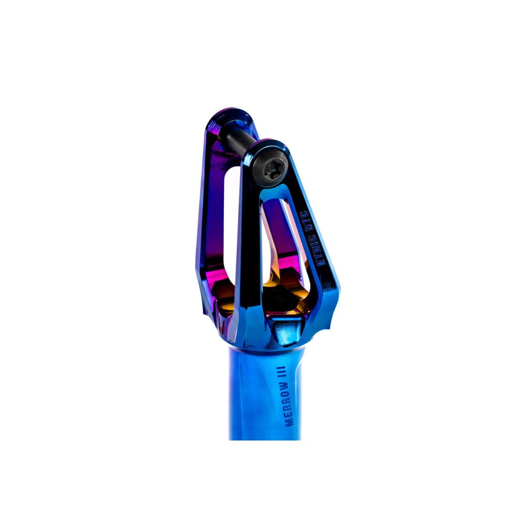 Ethic Merrow HIC V3 Sparkcykel Framgaffel - Blue Chrome-ScootWorld.se