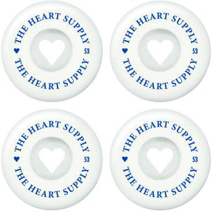 Heart Supply Clean Heart 99A Skateboard Hjul 4-Pak - White/Blue-Heart Supply-ScootWorld.se