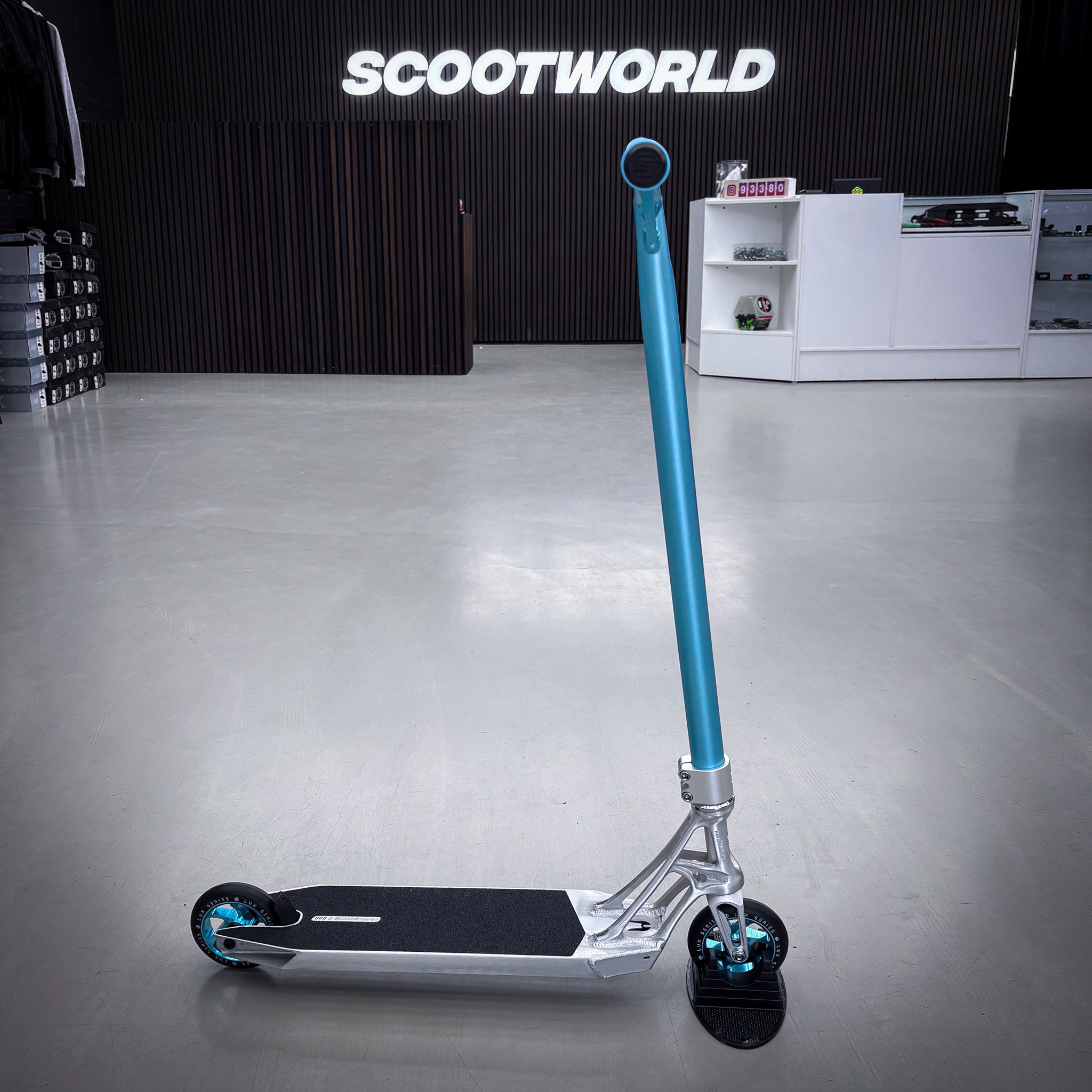 Striker Pande Teal/Silver Custom Build - Turkos/Silver-ScootWorld.se