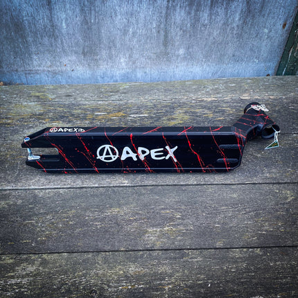 Apex ID Limited 4.5" Kickbike Deck - Black/Red Splash