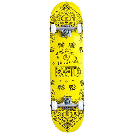 KFD Bandana komplett skateboard - Yellow-KFD-ScootWorld.se