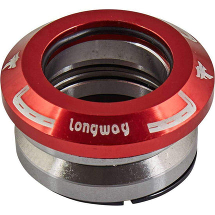 Longway Integrated Kickbike Headset - Red-Longway-ScootWorld.se