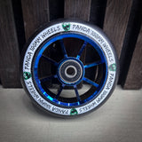 Panda Spoked V2 100mm Kickbike Hjul - Blue Chrome