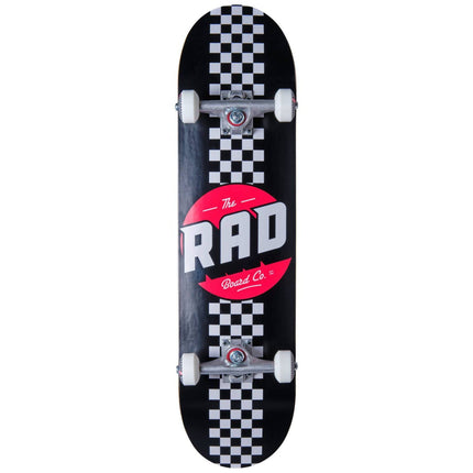 RAD Checker Stripe Skateboard - Black-RAD Skateboards-ScootWorld.se