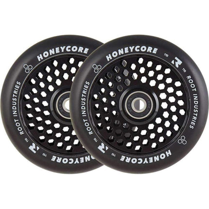 Root Honeycore Svart 110mm Kickbike Hjul 2-Pak - Black-Root Industries-ScootWorld.se