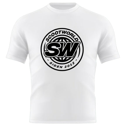 ScootWorld Batch Logo Tshirt - White-ScootWorld-ScootWorld.se