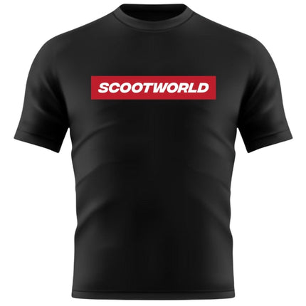 ScootWorld Box Logo Tshirt - Black/Red-ScootWorld-ScootWorld.se