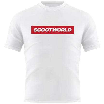 ScootWorld Box Logo Tshirt - White/Red-ScootWorld-ScootWorld.se