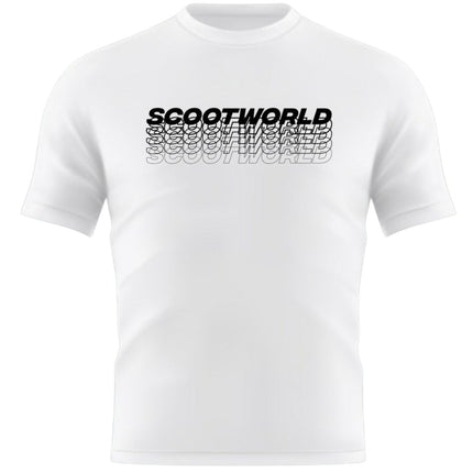 ScootWorld Repeat Logo Tshirt - White-ScootWorld-ScootWorld.se