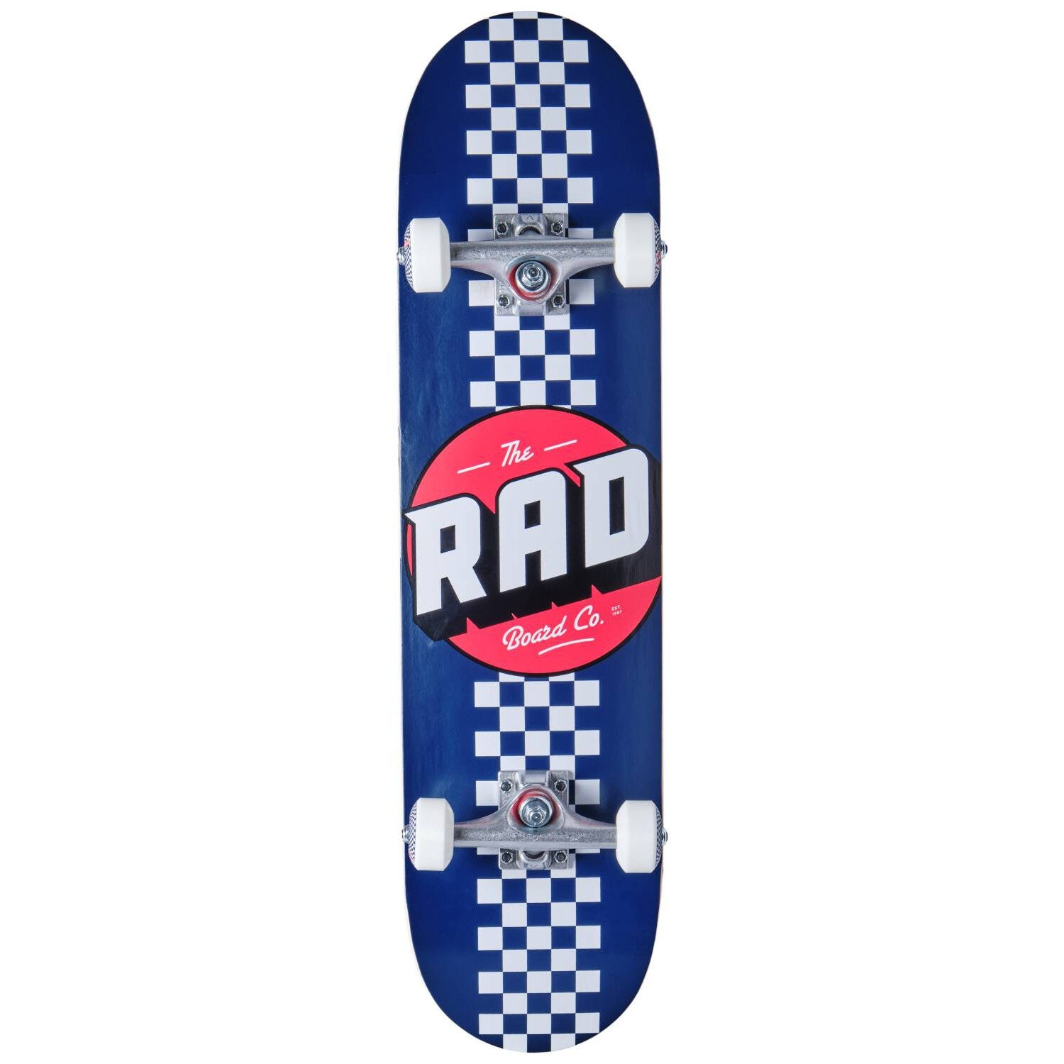 RAD Checker Stripe Skateboard - Navy