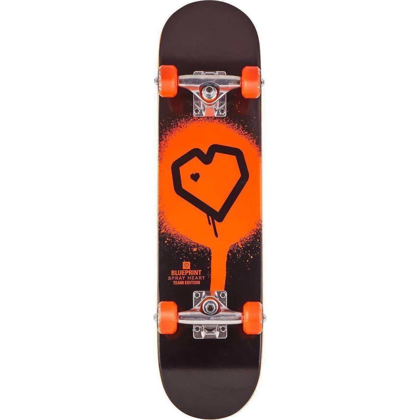 Blueprint Spray Heart Komplett Skateboard - Svart-ScootWorld.se