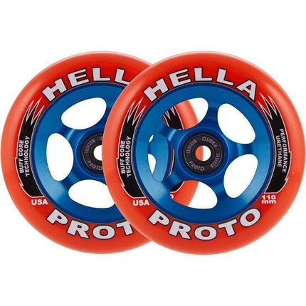 Proto X Hella Grip Sparkcykel Hjul 2-Pak - Red On Blue