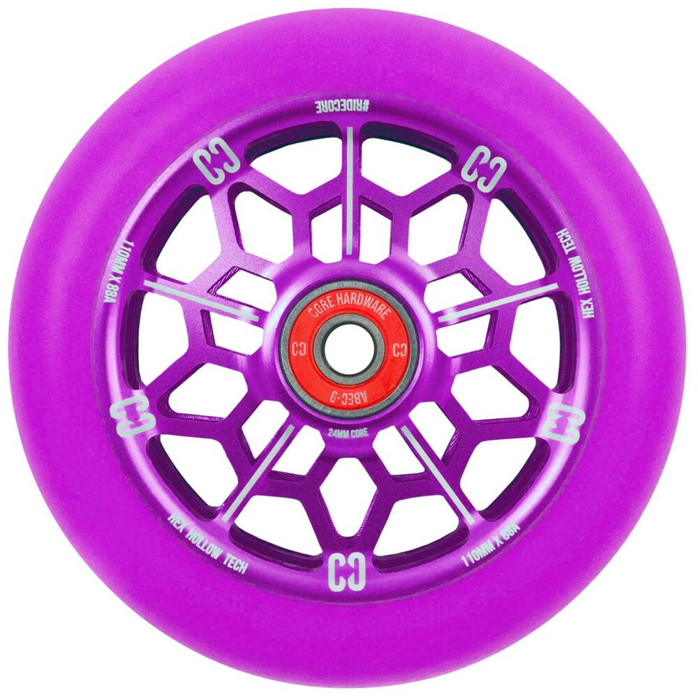 CORE Hex Hollow Sparkcykel Hjul - Lila-ScootWorld.se