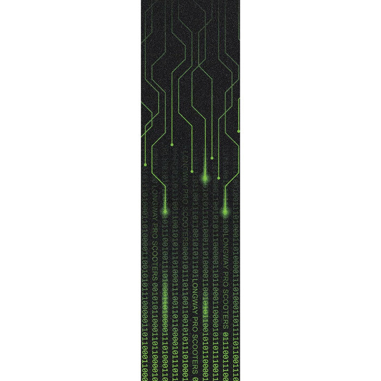 Longway Printed Griptape til Løbehjul - Matrix Green-ScootWorld.dk