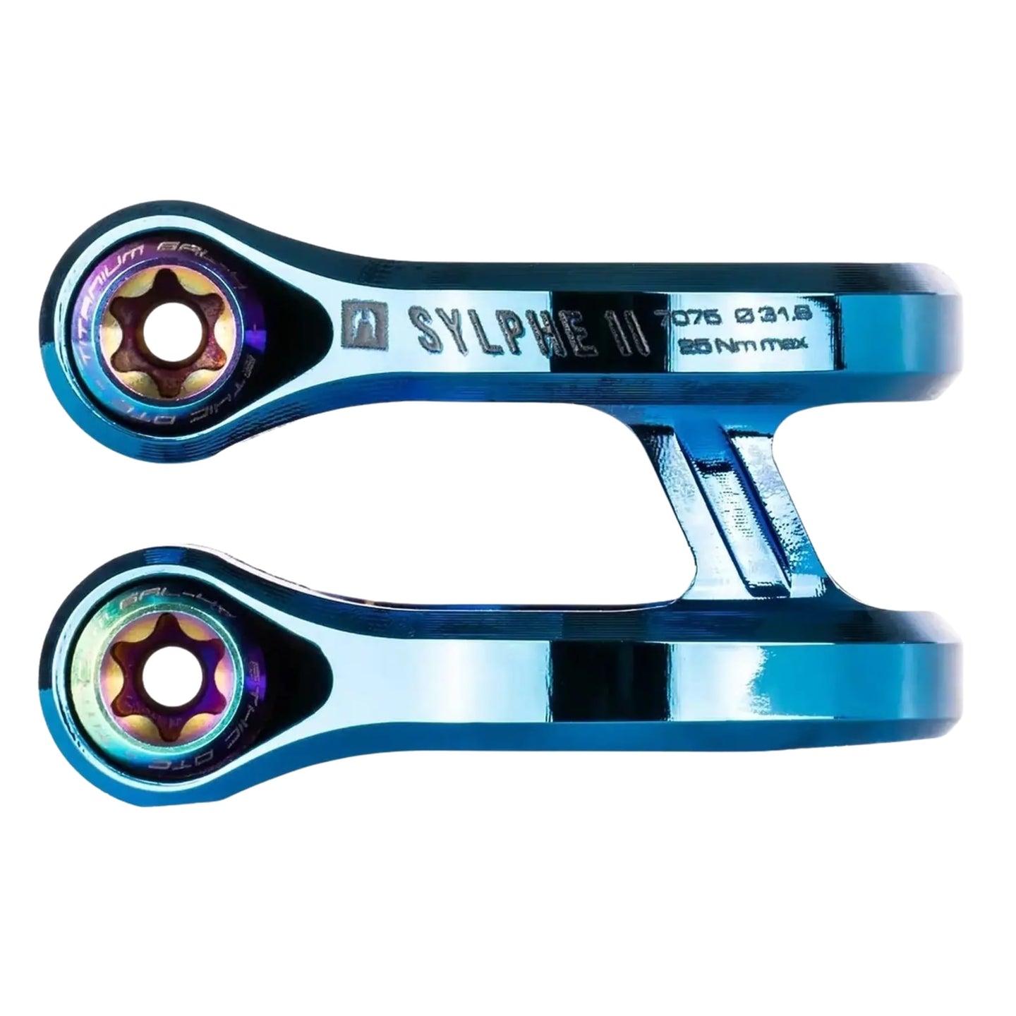 Ethic Sylphe V2 Kickbike Clamp - Chrome Blue-Clamps till sparkcyklar-ScootWorld.se