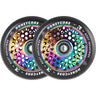 Root Honeycore Svart 110mm Sparkcykel Hjul 2-Pak - Rainbow