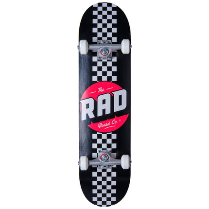 RAD Checker Stripe Skateboard - Black