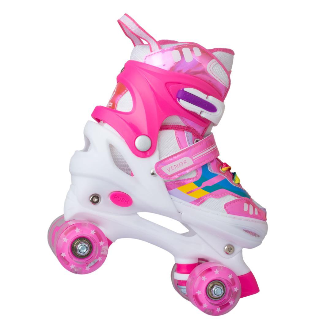 VENOR Ignite LED Side-By-Side Rullskridskor - Shiny Pink-Side-by-side Rullskridskor-ScootWorld.se