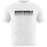 ScootWorld Repeat Logo Tshirt - White-Kläder-ScootWorld.se