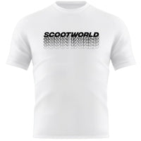 ScootWorld Repeat Logo Tshirt - White