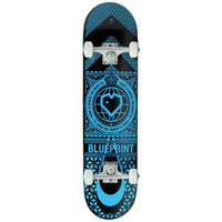 Blueprint Home Heart Complete Skateboard - Black/Blue