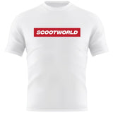 ScootWorld Box Logo Tshirt - White/Red-Kläder-ScootWorld.se