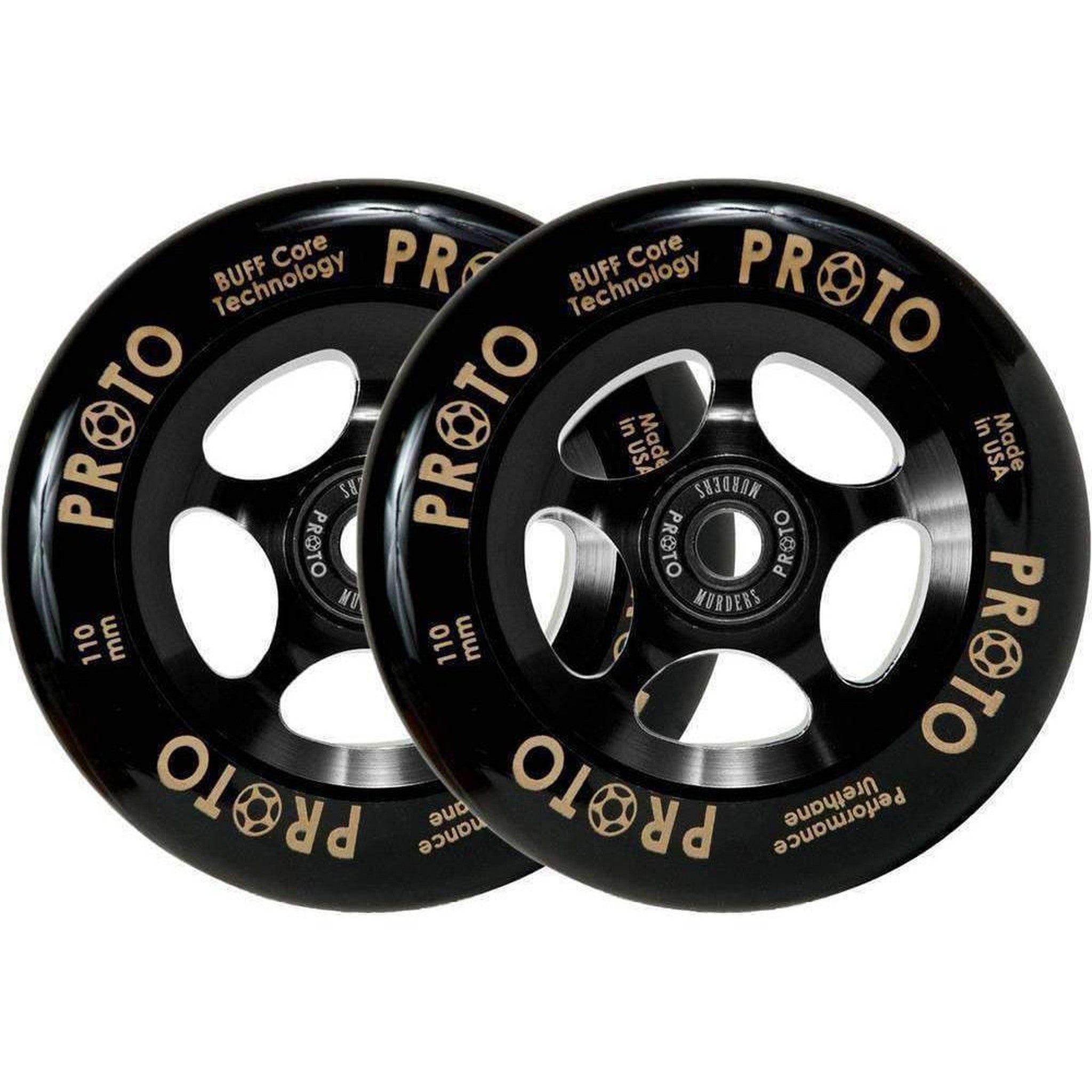 Proto Gripper Kickbike Hjul 2-Pak - Black-Hjul till sparkcyklar-ScootWorld.se