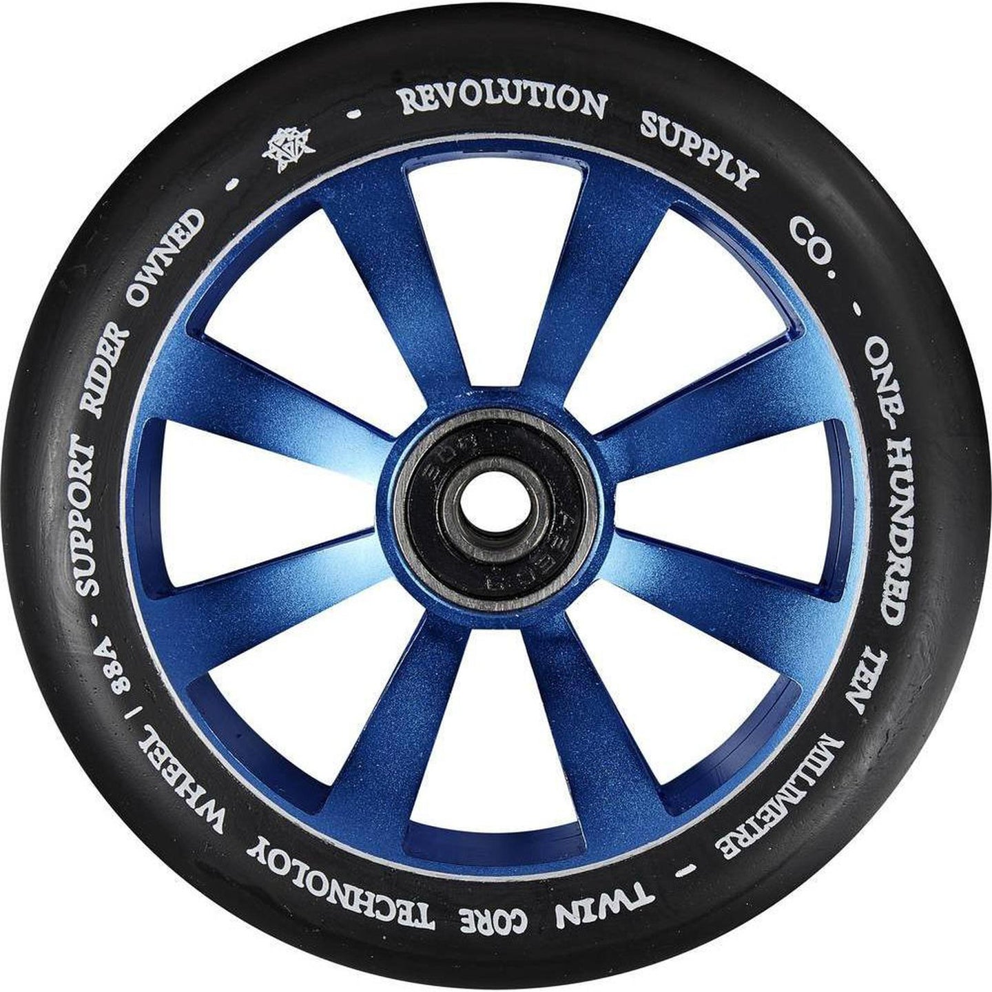 Revolution Supply Twin Core 110mm Kickbike Hjul - Blue-Hjul till sparkcyklar-ScootWorld.se