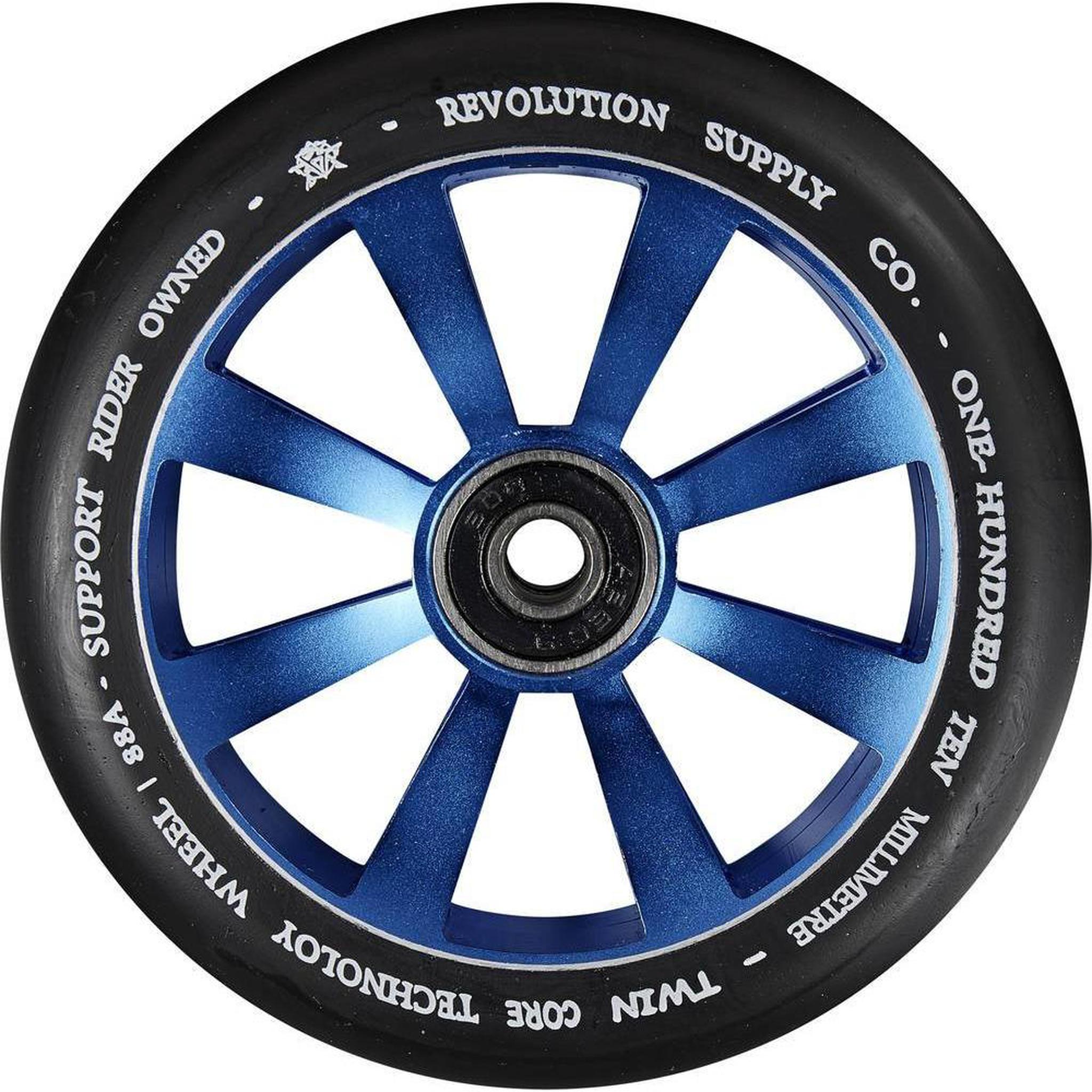 Revolution Supply Twin Core 110mm Kickbike Hjul - Blue-Hjul till sparkcyklar-ScootWorld.se