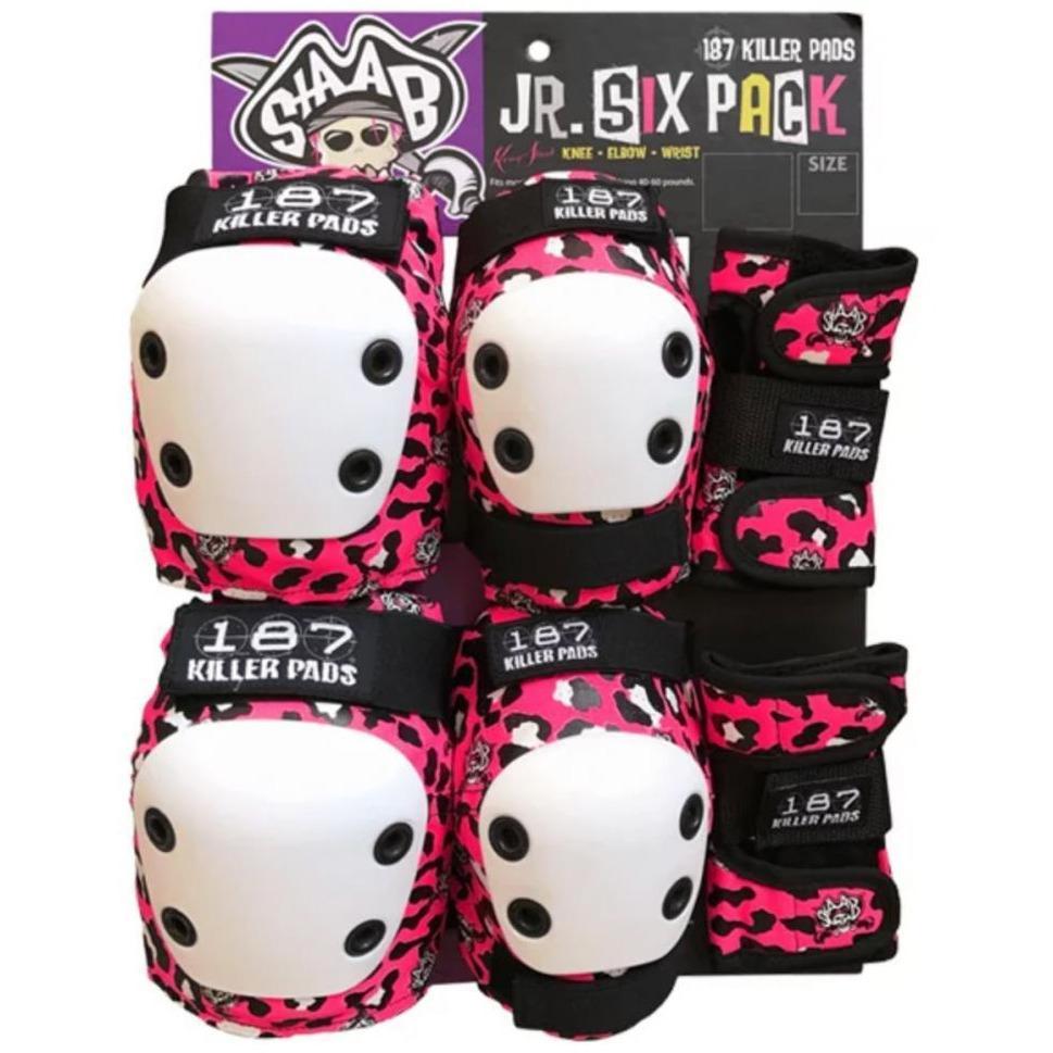 187 Killer Pads Jr. Skyddsset Barn 6-Pak - Staab Pink